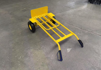 Chariot à roulettes en acier inoxydable robuste de 150 kg, chariot à main à 2 roues avec plateau pliable pour outils industriels et stockage OEM