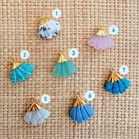 Nouvelle pierre naturelle en forme de coeur coloré coeur étoile coquille Zircon pendentif bricolage collier à breloques femmes cadeau fête