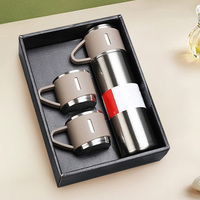 Coffret Cadeau Personnalisé pour Entreprise : Mug de Voyage, Bouteille d'Eau d'Extérieur, Bouteille Isotherme en Acier Inoxydable 304 avec 3 Couvercles