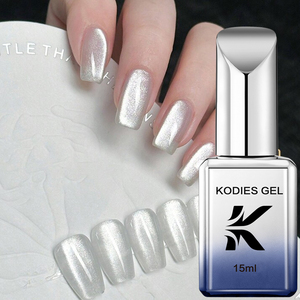 KODIES-<span class=keywords><strong>Vernis</strong></span> à ongles gel œil <span class=keywords><strong>de</strong></span> chat clair <span class=keywords><strong>de</strong></span> lune avec logo personnalisé/label privé, lampe LED UV <span class=keywords><strong>semi</strong></span>-permanente, bricolage magnétique - Product Image 2