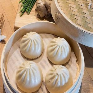 Cuiseur vapeur en bambou Happy Home, 1 ensemble de 10 pouces, en vente, <span class=keywords><strong>mini</strong></span>-réchaud durable pour dim sum, ustensile de cuisson avec support, anneaux en acier empilables à 2 niveaux - Product Image 6