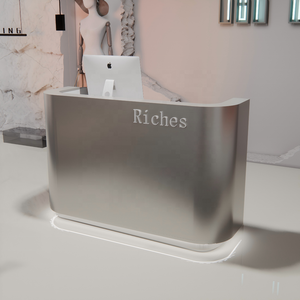 Stainless Steel bar Shop <b>Small</b> Cash Register Reception <b>Desk</b> Simple Barbershop Beauty Salon Front <b>Desk</b> - Product Image 2