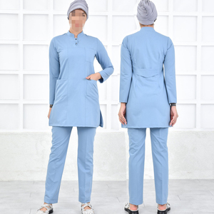 Uniforme <span class=keywords><strong>de</strong></span> Trabajo Modesto Musulmán para Asistente <span class=keywords><strong>de</strong></span> Atención al Paciente, Uniforme para Dentistas, Trabajadores <span class=keywords><strong>de</strong></span> la Salud, Farmacéuticos - Product Image 1