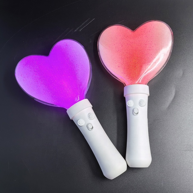 Kpop Heart Lightstick RGB Color Flashing Light Sticks for K-pop Concert Event Party Cheering