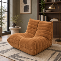 Camel Chenille Caterpillar Sofa, rahmenlos, einteilig, vakuumkomprimiert, für Leseecke und Zuhause