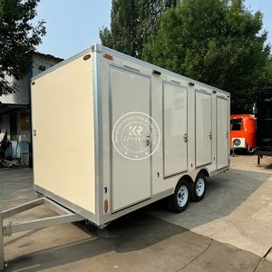 2025 Luxury <b>Portable</b> Bathroom Restroom Trailer with WC Toilet and Mobile Shower for Park Use - Product Image 4