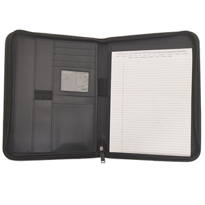 Modernqiu A4 kích thước xách tay PU da dây kéo Sơ Yếu Lý Lịch padfolio tùy chỉnh túi tài liệu với Hot Bán biểu tượng tùy chỉnh - Product Image 5