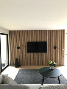 แผ่นดูดซับเสียงอะคริลิคแบบกำหนดเอง ทำจากไม้เอ็มดีเอฟเคลือบโพลีเอสเตอร์ สำหรับห้องสตูดิโอในบ้าน ลดเสียงรบกวน พร้อมตัวอย่างแผ่นอะควาเพน - Product Image 6