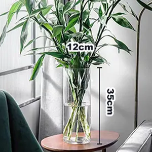 Vas kaca tinggi untuk dekorasi vas bunga pernikahan modern