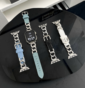 Nouveauté <span class=keywords><strong>Bracelet</strong></span> de montre en toile et chaîne en métal inoxydable Série <span class=keywords><strong>fantaisie</strong></span> pour femmes 10 11 46 mm Bracelets pour <span class=keywords><strong>Apple</strong></span> <span class=keywords><strong>Watch</strong></span> - Product Image 4