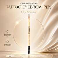 Crayon à sourcils double embout avec brosse, teinté, waterproof, anti-bavures, ne se décolore pas, pour des sourcils naturels et sauvages
