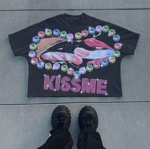 Milliard d'hommes coton Style Vintage surdimensionné Boxy T-Shirt col rond avec motif graphique vente directe hommes t-shirt - Product Image 2