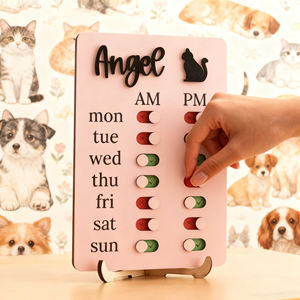 Tabla de Horarios de Alimentación Personalizada para Mascotas PAFU, Rastreador Diario de Comidas para Perros y Gatos, Recordatorio Semanal <span class=keywords><strong>AM</strong></span>/<span class=keywords><strong>PM</strong></span>, Regalo Único para Cumpleaños de Mascotas - Product Image 1