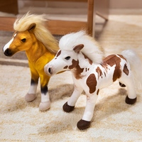 Jouet en peluche personnalisé de haute qualité certifié CE CPC, rembourrage en coton PP doux, cheval artificiel mignon, dinosaure, cadeau d'anniversaire parfait