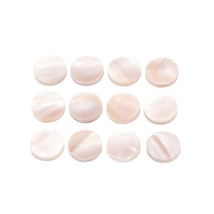 Conchas Marinas Naturales al por Mayor, Planas, Redondas, de Nácar Rosa, Gemas Sueltas para la Fabricación de Joyería DIY - Product Image 2