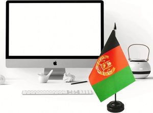 Wholesale Afghanistan Office Afghan Desk <b>Flag</b> Set Table Decoration <b>Flag</b> With Plastic Stick and Base - Product Image 4