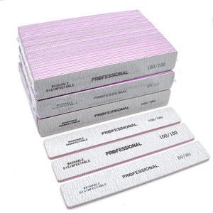 Lima de Uñas Profesional Rectangular 80/80 Zebra 100/180, Lima Cuadrada para Manicura, Herramienta de Pulido y Modelado, Venta al por Mayor, Suministro OEM - Product Image 1