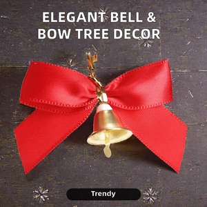 Elegant <b>Christmas</b> Tree <b>Decorations</b> Red Bow and Bell Hangings <b>for</b> Festive Parties <b>Door</b> <b>Decorations</b>-Factory Wholesale - Product Image 2