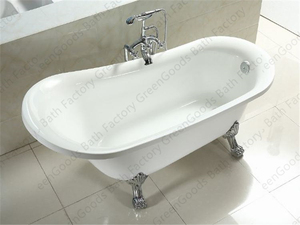 Baignoire ovale autoportante en acrylique, peut se poser sur <span class=keywords><strong>les</strong></span> <span class=keywords><strong>pieds</strong></span>, avec robinet, pour le style français, noir - Product Image 3