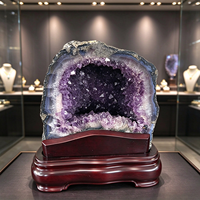 Géodes de cristal d'améthyste naturelle en gros, Grandes grappes de cristal d'améthyste, Ornement décoratif pour la maison et le bureau