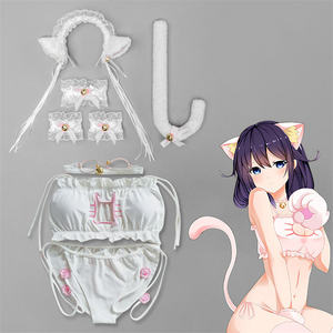 Ensemble de Lingerie <span class=keywords><strong>Sexy</strong></span> en dentelle pour femme, Costume de <span class=keywords><strong>chat</strong></span>, Lolita, Anime - Product Image 3