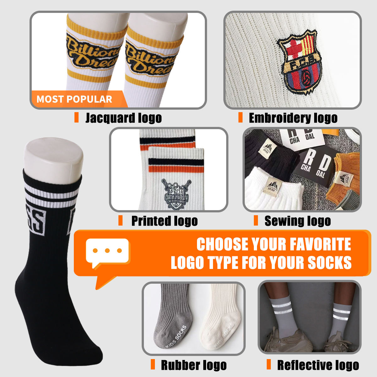 Made Your Own Logo Socks Custom Design Colorful Pattern Sock Custom Logo Sox Customized Cotton Men Sock