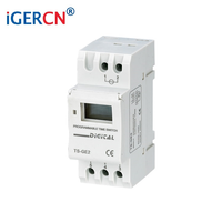TS-GE2 pengatur waktu Digital sakelar kontrol 110-240vac 30amp LCD besar diprogram relai waktu otomatis mingguan untuk musim panas hemat waktu