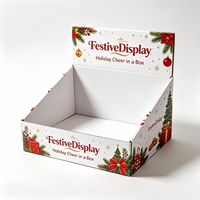 Boîte de présentation en papier écologique recyclable personnalisée, structure robuste, pliable, pour la présentation de collations en magasin de proximité