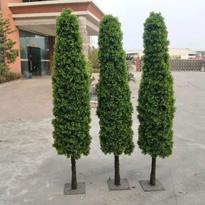 Seto Artificial de Alta Calidad <span class=keywords><strong>para</strong></span> Decoración, Plantas Topiarias, Bonsái Artificial de Thuja/Árbol de Ciprés Artificial <span class=keywords><strong>para</strong></span> Interiores y Exteriores - Product Image 2