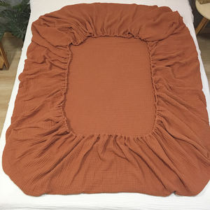 Juego de Ropa de Cama de Muselina de Algodón 100% Súper Suave al por Mayor, Sábana Ajustable de 4 Capas, Funda de Edredón de Muselina, Juego de Funda de Edredón - Product Image 5