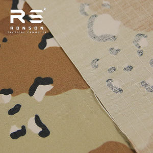 ผ้าไนลอนผสมคอตตอนลายพรางทหารแบบริบสตอป NC5050 ลายพรางหกสี - Product Image 4