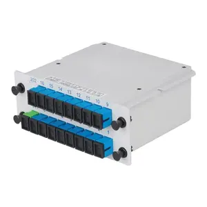 FTTH Fibra Óptica Cassete Tipo SC APC Conector PLC Splitter Splice 1*16 Personalização De Fábrica