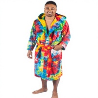 Peignoirs pour femmes et hommes à capuche en polaire corail douce et moelleuse 100 % polyester lavable en machine