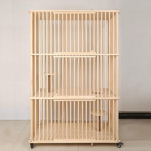 Özelleştirilmiş kedi kafes bambu ev kedi Villa kabine kapalı lüks boy uzay - Product Image 4