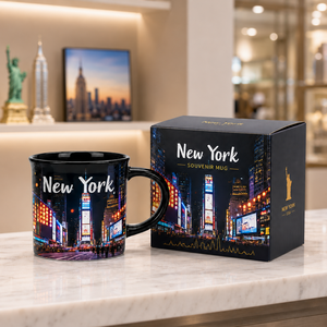 Taza de Café de Cerámica de Porcelana con Diseño de Pintura al Tinte de <span class=keywords><strong>Nueva</strong></span> <span class=keywords><strong>York</strong></span>, Set de Tazas Personalizadas al por Mayor OEM ODM - Product Image 3