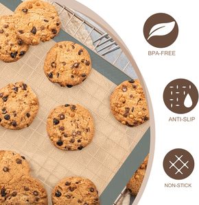 Customized Colorful Heat Resistant Reusable Kitchen <b>Silicone</b> Baking <b>Mat</b> - Product Image 3