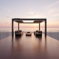 Pergola en aluminium sur mesure Sweet Home avec système de toit électrique intelligent, gazebo extérieur imperméable pour jardin résidentiel