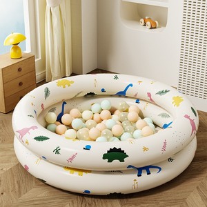 Piscine gonflable ronde en PVC épaissi Ugly Baba Retro pour enfants et nourrissons, usage domestique, design océanique - Product Image 2
