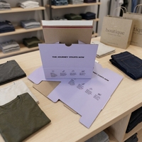 Boîtes aux lettres personnalisées avec logo, emballage en carton, boîte d'expédition, sacs d'expédition en kraft pour l'emballage des vêtements