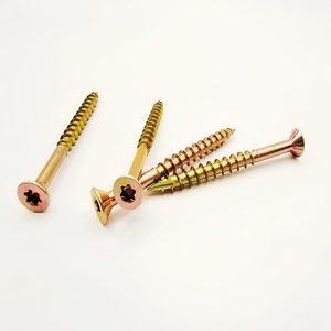 สกรูไม้หัวแบนท็อกขับสกรูสำหรับพื้นไม้ ASMe B18.6.1เหล็กคาร์บอนมาตรฐาน - Product Image 2