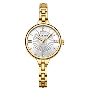 Montre minimaliste pour femme en diamant de luxe léger, très vendue, 30 mm, verre, aiguille, alliage, bracelet en acier inoxydable, étanche - Product Image 5