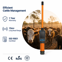 Lecteur portable d'étiquettes auriculaires pour animaux 134,2 kHz FDX B HDX ISO 11784-5 pour la gestion du bétail, des moutons et des exploitations agricoles