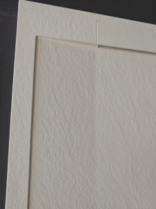 <span class=keywords><strong>Receveur</strong></span> <span class=keywords><strong>de</strong></span> <span class=keywords><strong>douche</strong></span> BMC ES-H2 carré beige avec cadre bordé, texture pierre naturelle, antidérapant certifié, <span class=keywords><strong>pour</strong></span> usage hôtelier, revêtement en gel pulvérisé non inclus - Product Image 4