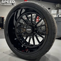Jantes 24x12 26x14 28x16 6x5.5 6x139.7 28 pouces, 6 trous, jantes profondes pour Chevy Silverado 1500, jantes chromées polies, 4x4 monobloc