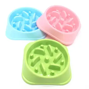 Pet Slow Feeder Dog Bowl Pet Feeding Bowls Cat Dog Slow Down Feeders Bowls For Pets Cats Food Dish Dog Supplies