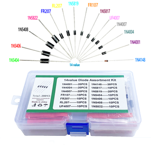 200 pièces 14 valeur commutation rapide Schottky Diode Kit assorti 1N4001 1N4004 <span class=keywords><strong>1N4007</strong></span> 1N5408 <span class=keywords><strong>UF4007</strong></span> FR207 1N5817 1N5819 1N5822 1N4148 - Product Image 4