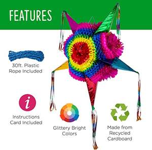 Piñata Mexicana Grande con Temática Tradicional Mexicana Personalizada <span class=keywords><strong>de</strong></span> Nicro, Decoración para Fiestas <span class=keywords><strong>de</strong></span> Halloween, Navidad y Otros Días Festivos, con Cuerda para Colgar - Product Image 4