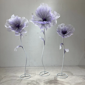 <b>Flower</b> Floor Lamp Artificial Peony Translucent Lighted Wedding Hotel Event Stage Standing Decoration 170cm - Product Image 2