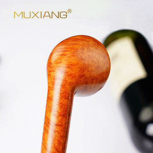 Muxiang Wooden Smoking Pipe Bent Type Solid Wood Tobacco Pipe For Men Gift - Product Image 4