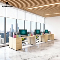 Lemari Arsip Kayu Modern SpaceUnited, Furnitur Kantor Kontemporer